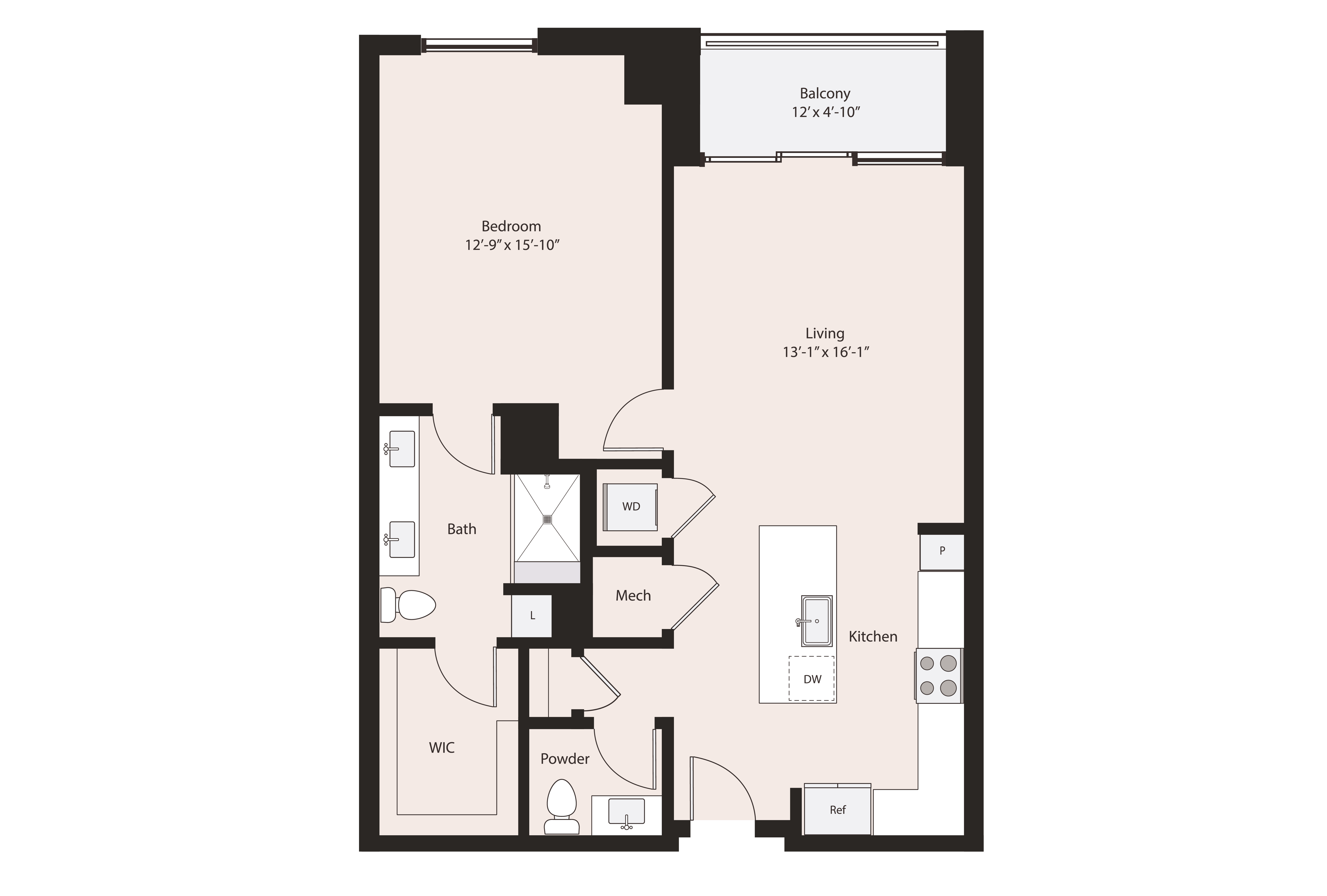 Floor plan layout diagram for A3-1